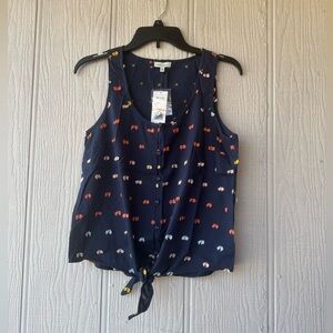 Ella Moss Navy Sleeveless Top